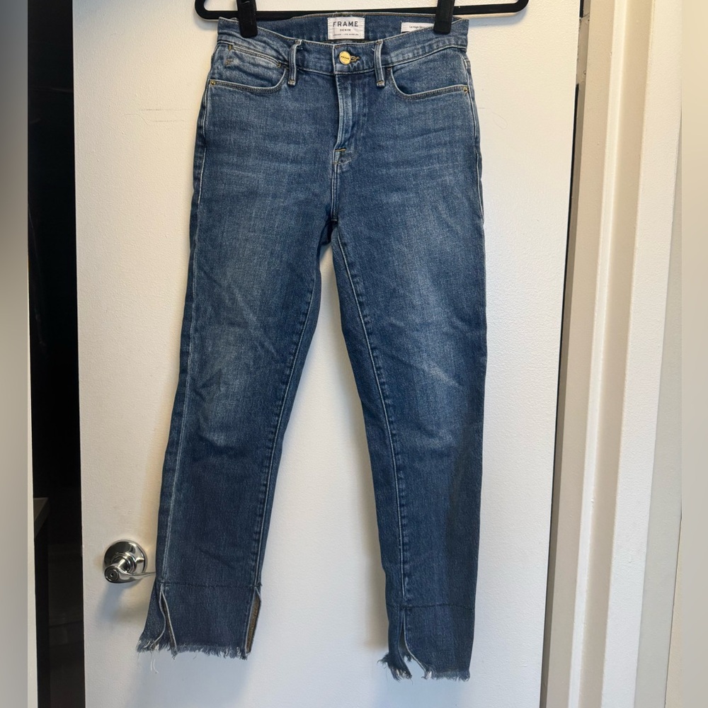 Frame le high straight crop jeans